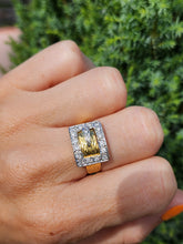 Load image into Gallery viewer, 6160: Vintage: 18ct Gold 17 Round Cut Diamonds Buckle Ring- From London 1974 (Copy)