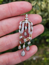 Load image into Gallery viewer, 1051: Vintage: 18ct Gold Large Heavy Diamond Pendulum Pendant - amazing,& very old