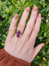 Load image into Gallery viewer, 7324 Vintage & Rare: Egyptian 18ct Gold Marquise Cut  Purple Sapphire