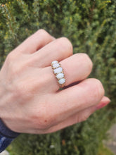 Load image into Gallery viewer, 6336 Vintage; 9ct Gold 5 White Opals Dress Ring-From 1972