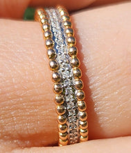 Load image into Gallery viewer, 6405: Vintage: 18ct Rose Gold 60 Diamonds Full-Eternity/Stacker Ring