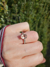 Cargar imagen en el visor de la galería, 1353: Vintage; Platinum Pink Morganite 20 Diamonds Ring- pitch perfect pink, platinum