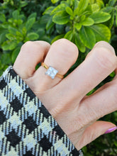 Load image into Gallery viewer, 6320 Vintage: 18ct Gold Princess cut Diamonds (0.6ct) Geometric Set Ring