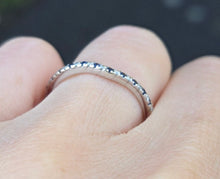Load image into Gallery viewer, 2515- Vintage: 14ct White Gold Blue Sapphires Diamonds Wishbone Stacker Ring-LOVE Vera Wang