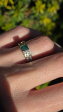 Load image into Gallery viewer, 2307 Vintage: 18ct Gold Emerald 24 Natural Diamonds (1ct) Ring