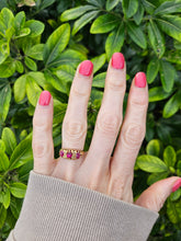Load image into Gallery viewer, 6204 Antique: 18ct Rubies Old Cut Diamonds Dress Ring- From 1911