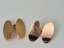 Load image into Gallery viewer, Antique (1936) 9ct Rose Gold Cuff Links - 86 years old - Fab condition
