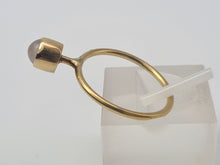 Load image into Gallery viewer, 4678: Vintage: 9ct Gold "Arts & Crafts" Blue Moonstone Ring- eye catching