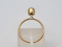Load image into Gallery viewer, 4678: Vintage: 9ct Gold "Arts & Crafts" Blue Moonstone Ring- eye catching