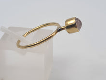 Load image into Gallery viewer, 4678: Vintage: 9ct Gold "Arts & Crafts" Blue Moonstone Ring- eye catching