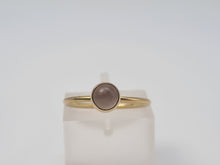 Load image into Gallery viewer, 4678: Vintage: 9ct Gold "Arts & Crafts" Blue Moonstone Ring- eye catching