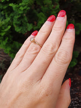Load image into Gallery viewer, 4678: Vintage: 9ct Gold "Arts & Crafts" Blue Moonstone Ring- eye catching