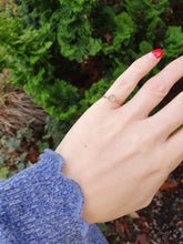 Load image into Gallery viewer, 4678: Vintage: 9ct Gold "Arts & Crafts" Blue Moonstone Ring- eye catching