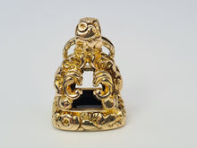 Load image into Gallery viewer, 4317: Antique; Heavy 9ct Gold Fob Seal Pendant with Split Ring Loop-