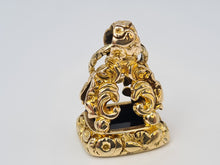 Load image into Gallery viewer, 4317: Antique; Heavy 9ct Gold Fob Seal Pendant with Split Ring Loop-