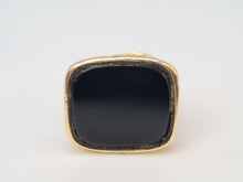 Load image into Gallery viewer, 4317: Antique; Heavy 9ct Gold Fob Seal Pendant with Split Ring Loop-