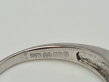 Load image into Gallery viewer, 4942: Vintage: 9ct White Gold Tanzanite Diamonds "Love Heart" Ring- crisp condition