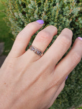 Load image into Gallery viewer, 4942: Vintage: 9ct White Gold Tanzanite Diamonds "Love Heart" Ring- crisp condition