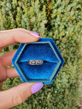 Load image into Gallery viewer, 4942: Vintage: 9ct White Gold Tanzanite Diamonds "Love Heart" Ring- crisp condition