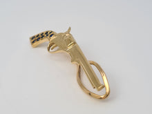 Cargar imagen en el visor de la galería, 4071:Vintage: (1982) 9ct Gold Blue Sapphires &quot;Pistol&quot; Tie Pin- 41 years old collectors item
