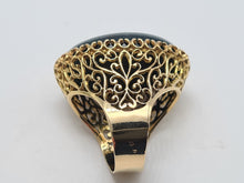 Load image into Gallery viewer, 4004: Vintage:: 18ct Gold Large Cabochon Cut Bloodstone Statement Ring-Unisex appeal
