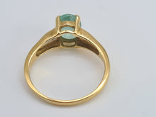 Load image into Gallery viewer, 0153: Vintage &amp; Rare; 18ct Gold Green Paraiba Tourmaline Solitaire- simple beauty
