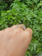 Load image into Gallery viewer, 6009:Vintage 9ct Gold Simulated Diamonds Lucky  Horseshoe Statement Ring - Huge
