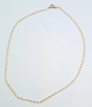 Load image into Gallery viewer, Vintage: (1991) 9ct Gold Elongated Curb Necklace/Chain (40cm) - superb condition at 32
