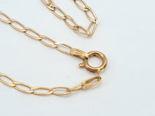 Load image into Gallery viewer, Vintage: (1991) 9ct Gold Elongated Curb Necklace/Chain (40cm) - superb condition at 32
