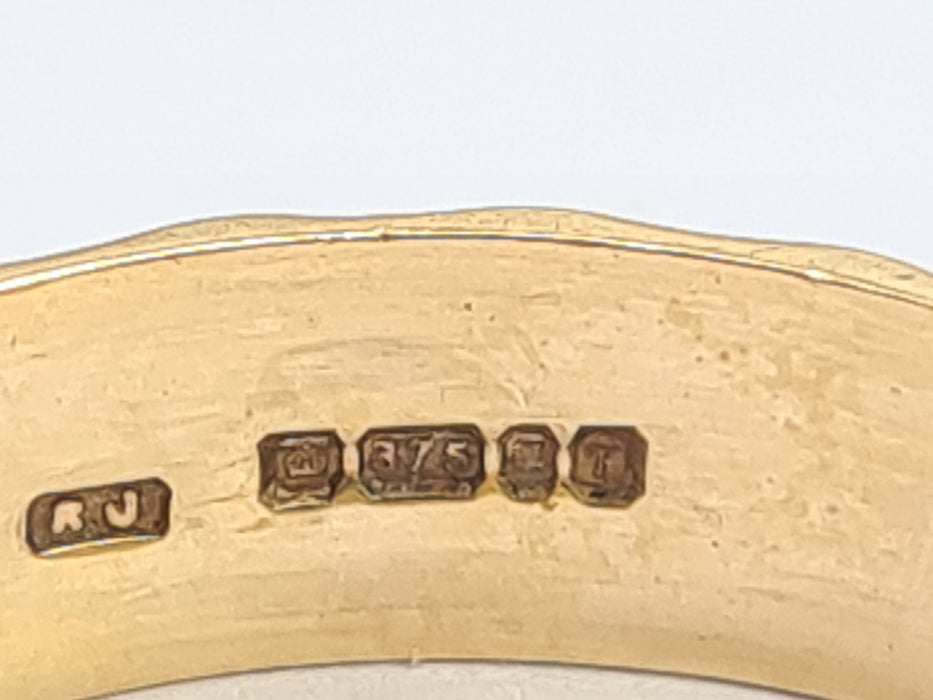 Vintage: 9ct Three-Colour Gold Russian-Inspired Wedding Band — From 1993