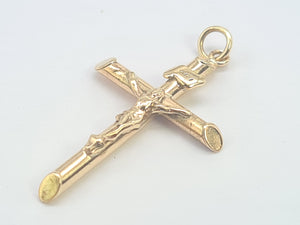 5609:Vintage: 9ct Gold Crucifix pendant 2.5cm - lovely condition