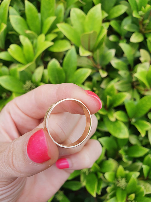 Vintage: 9ct Three-Colour Gold Russian-Inspired Wedding Band — From 1993