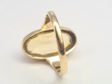 Load image into Gallery viewer, 7018: Vintage:(1996) Large Oval Lemon Citrine Dress Ring- lovely cut and colours
