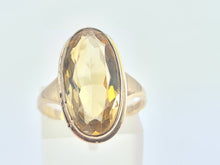 Load image into Gallery viewer, 7018: Vintage:(1996) Large Oval Lemon Citrine Dress Ring- lovely cut and colours
