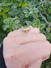 Load image into Gallery viewer, 7035:  Exceptional: 18ct Gold Emerald Cut Peridot (2.4ct) Round Brilliant Cut Diamonds (0.80ct) Cocktail Ring - Beuatiful
