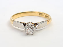 Load image into Gallery viewer, 7265: Antique: 18ct Gold Platinum Set Old European cut Diamond Solitary (0.32ct)- Superb, antique diamond ring
