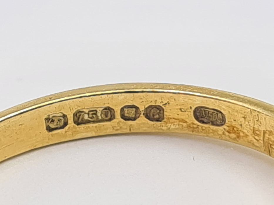 6061 Vintage(: 18ct Gold Rubies Diamonds Dress Ring- From 1977