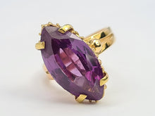 Load image into Gallery viewer, 7324:Vintage &amp; Rare: Egyptian 18ct Gold Marquise Cut Colour Change Sapphire- captivating colours, sleek design
