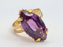 Load image into Gallery viewer, 7324:Vintage &amp; Rare: Egyptian 18ct Gold Marquise Cut Colour Change Sapphire- captivating colours, sleek design
