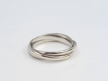 Load image into Gallery viewer, 7276: Vintage Rare: 9ct White Gold Triple Band; Wedding Ring- seldom found in White Gold- p
