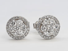 Load image into Gallery viewer, 0141: Vintage: 18ct White Gold Diamonds (0.4ct in each earring) Stud Earrings&nbsp;
