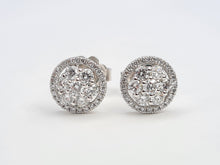 Load image into Gallery viewer, 0141: Vintage: 18ct White Gold Diamonds (0.4ct in each earring) Stud Earrings&nbsp;
