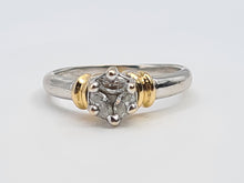 Load image into Gallery viewer, A9008: 18ct Gold Marquise Cut Diamonds Trilogy Dress Ring- 18ct Yellow Gold Detail- Lovely
