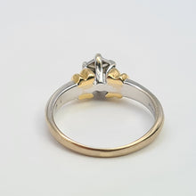 Load image into Gallery viewer, A9008: 18ct Gold Marquise Cut Diamonds Trilogy Dress Ring- 18ct Yellow Gold Detail- Lovely
