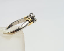 Load image into Gallery viewer, A9008: 18ct Gold Marquise Cut Diamonds Trilogy Dress Ring- 18ct Yellow Gold Detail- Lovely
