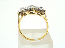 Load image into Gallery viewer, 0160: Vintage: 18ct Gold French Blue Sapphires 18 Diamonds Dress Ring
