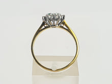 Load image into Gallery viewer, 7418: Vintage (1983) Rare 18ct Gold Two Emeralds 10 Diamonds Dress Ring- lovely combination
