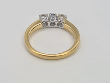 Load image into Gallery viewer, 7412;Vintage: (2002) 18ct Gold Cornflower Blue Sapphire Full Cut Diamonds Ring- simply gorgeous
