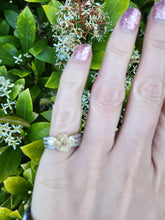 Load image into Gallery viewer, 7466: Vintage: 9ct Gold Geometric Set Cinnamon Diamonds White Diamonds Cocktail Ring
