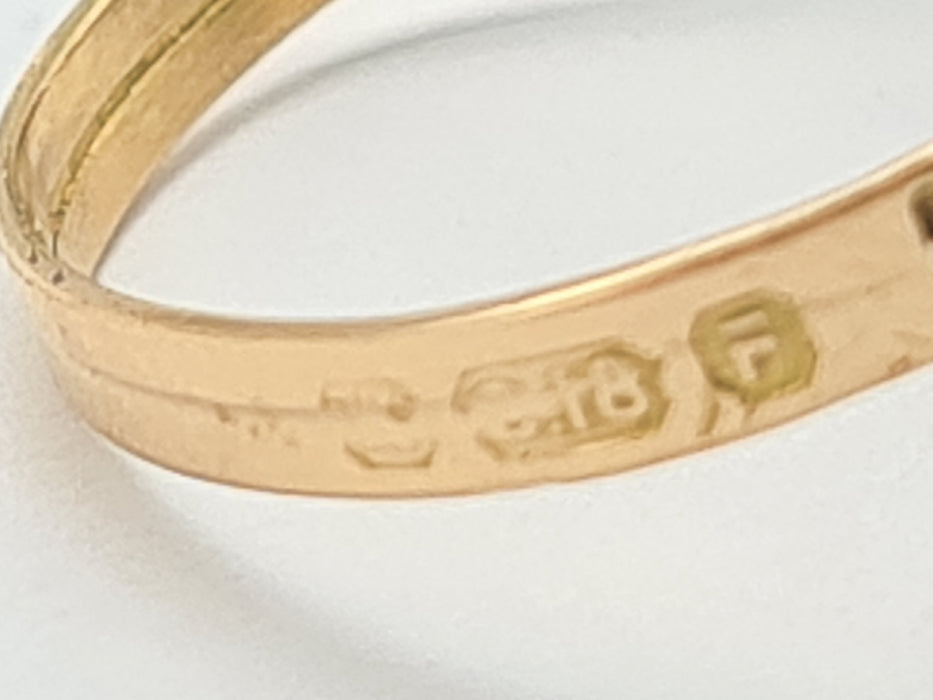 Vintage: 18ct Yellow Gold Mystic Topaz Solitaire Ring — From 1941